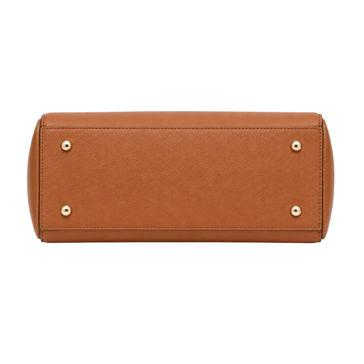 Zanti Brown Leather Handbag With Structured Storage Layout