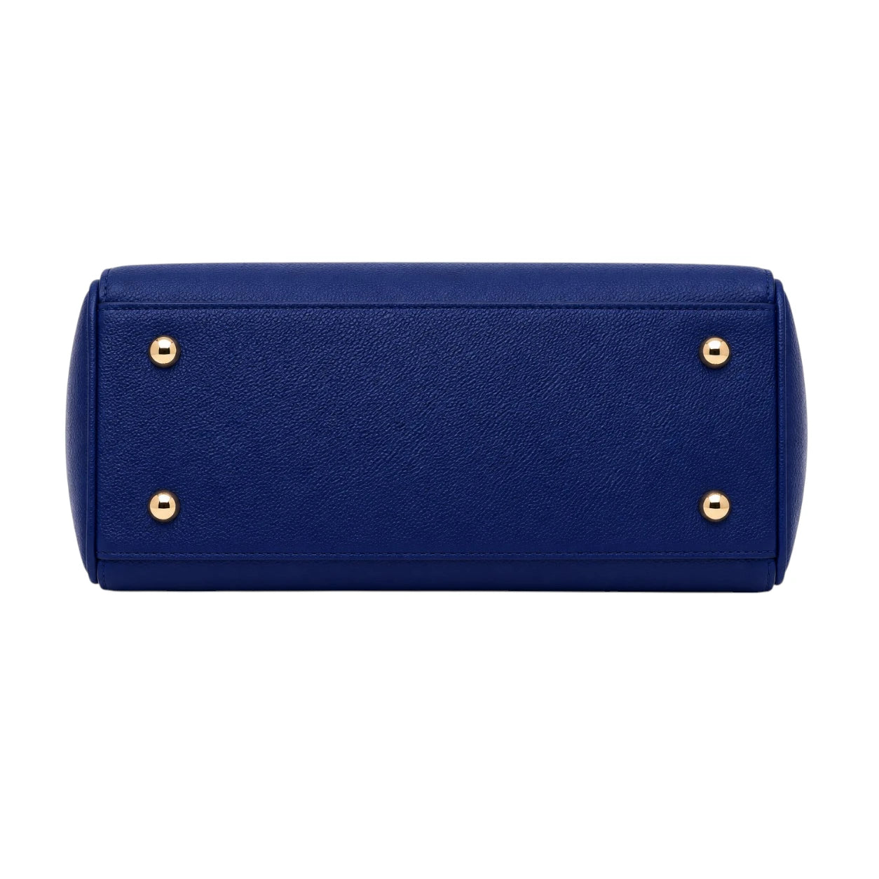 Zanti Blue Leather Handbag With Decorative Floral Charm