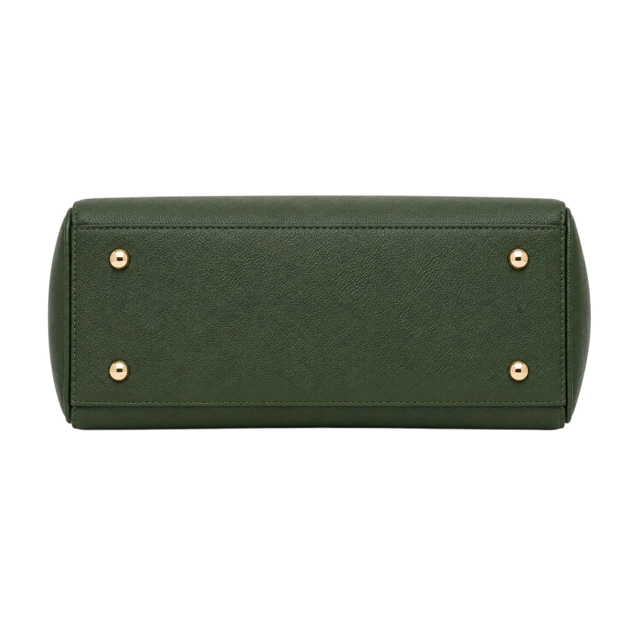 Zanti Green Leather Handbag With Decorative Bow Accent
