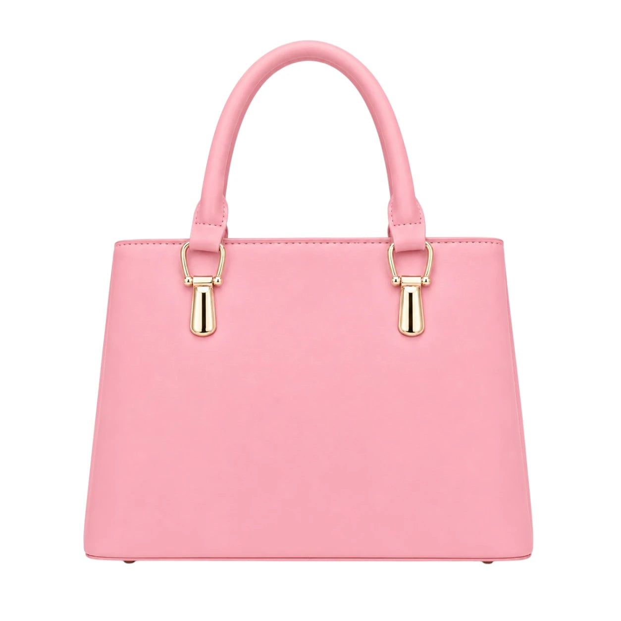 Zanti Pink Leather Handbag With Elegant Carry Structure