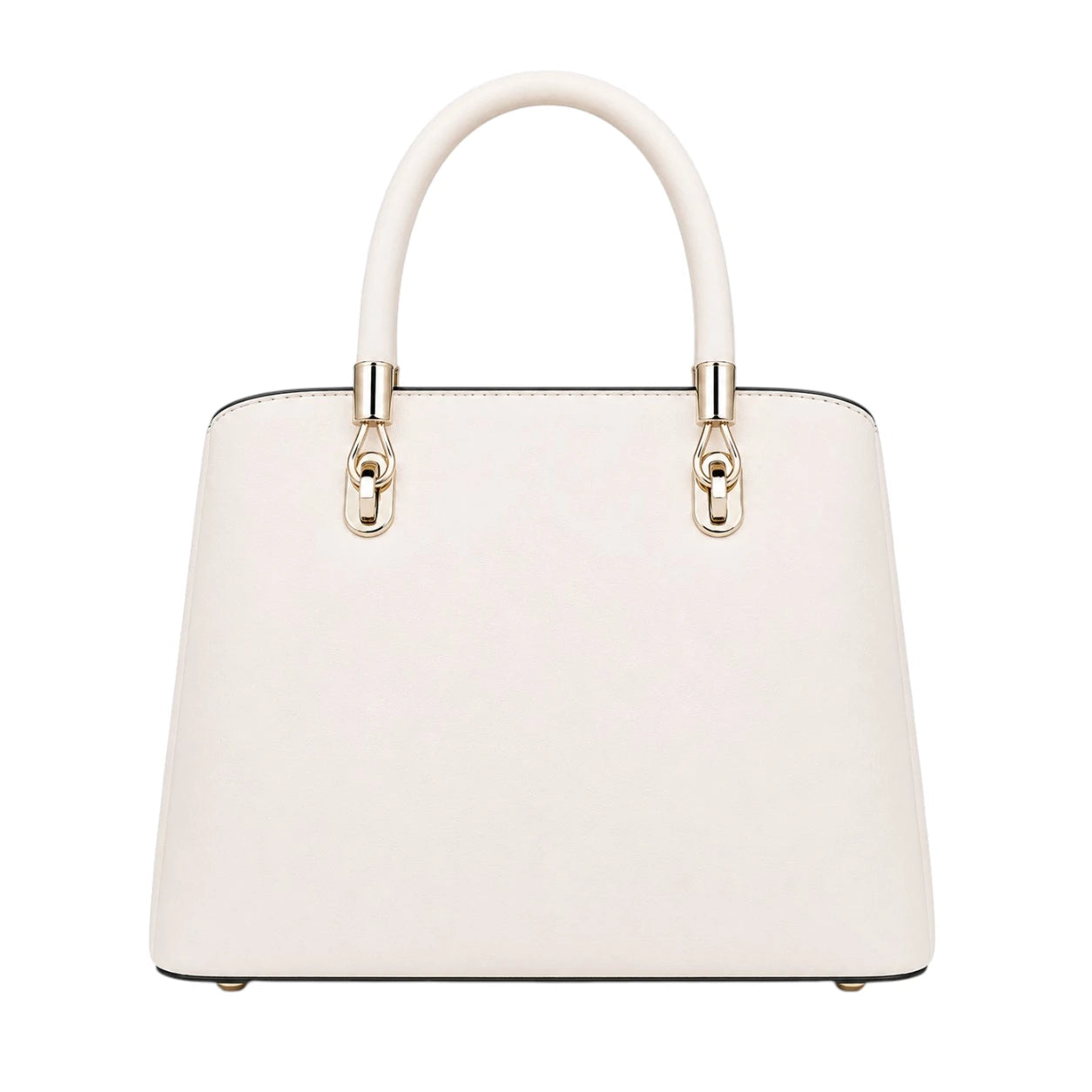Zanti White Leather Handbag With Cherry Charm Detail