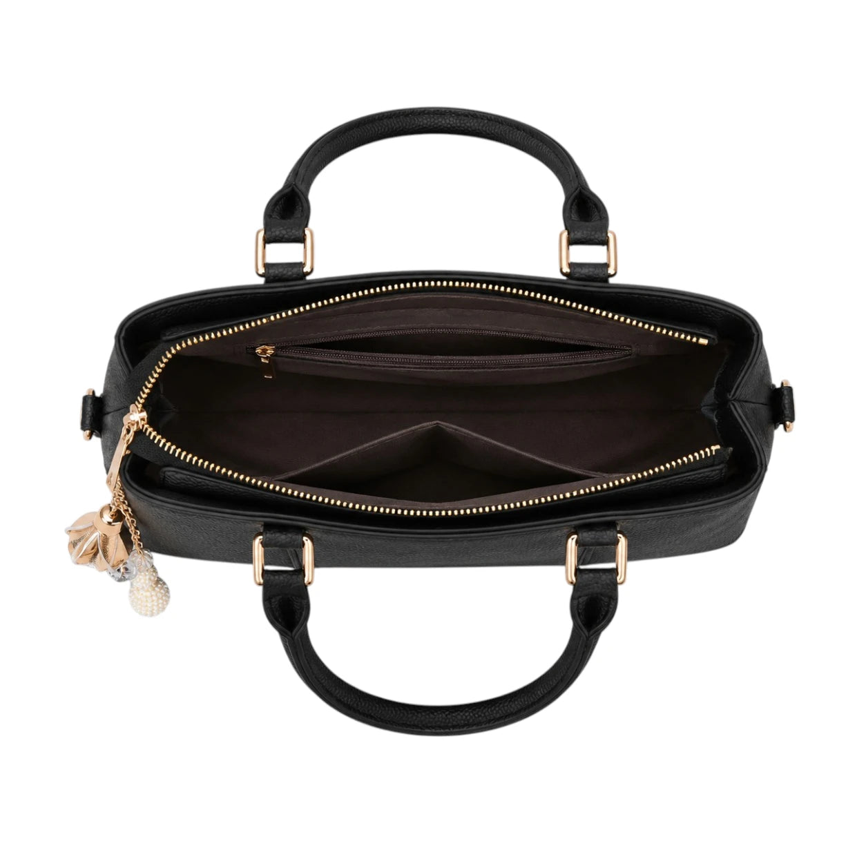 Zanti Black Leather Handbag For Work And Travel